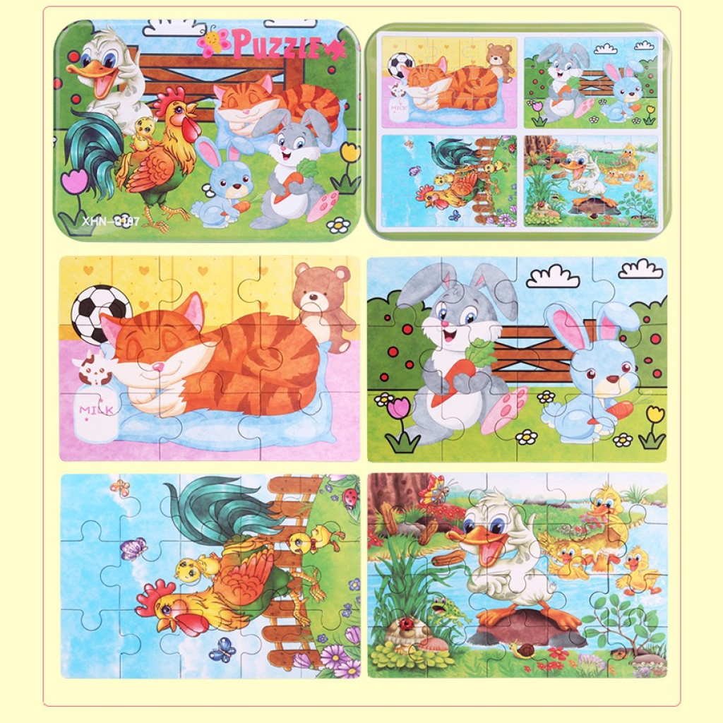 4in1 Puzzle Animal 9 Pieces to 20 Pieces