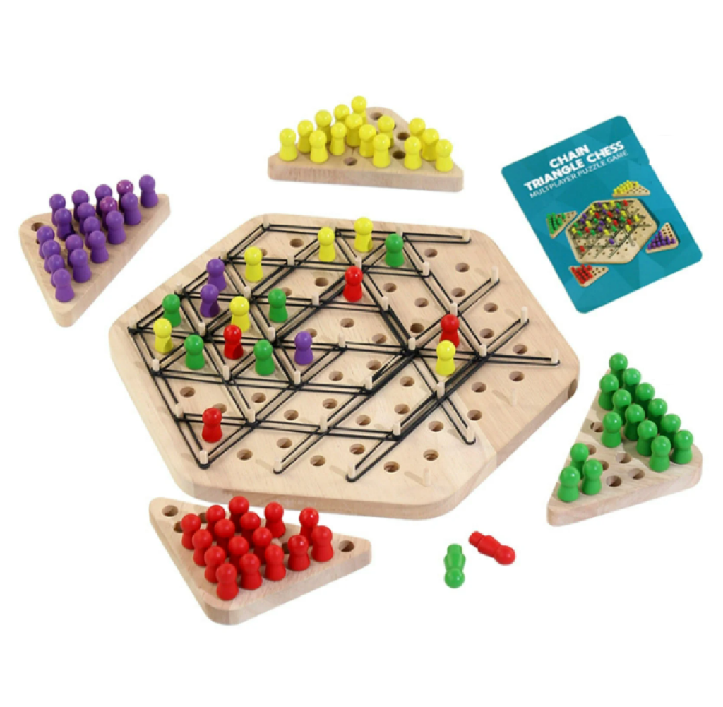 Wooden Triangle Chess – Boardgames and Puzzles