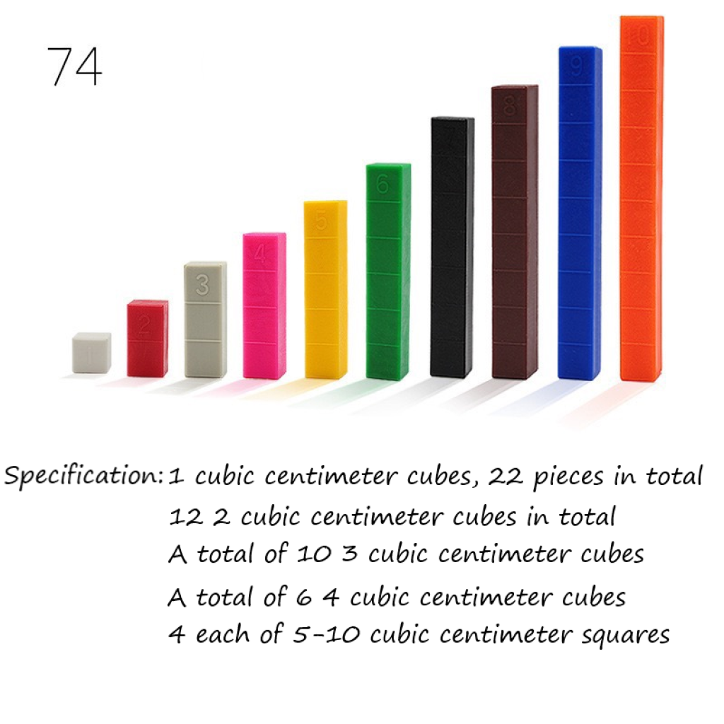 Counting Rods 74 Pieces Learning Tools – Boardgames and Puzzles