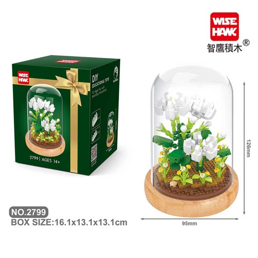 White Lily Flower Building Block 487pcs