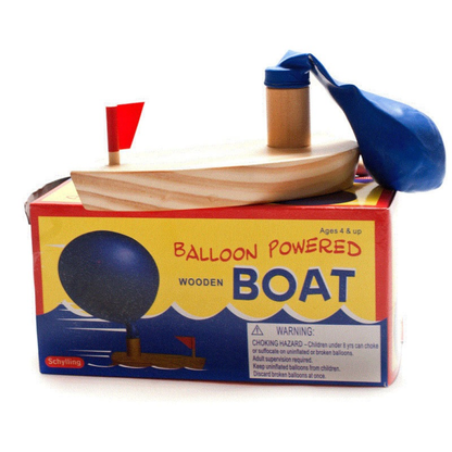 Wooden Balloon Powered Boat