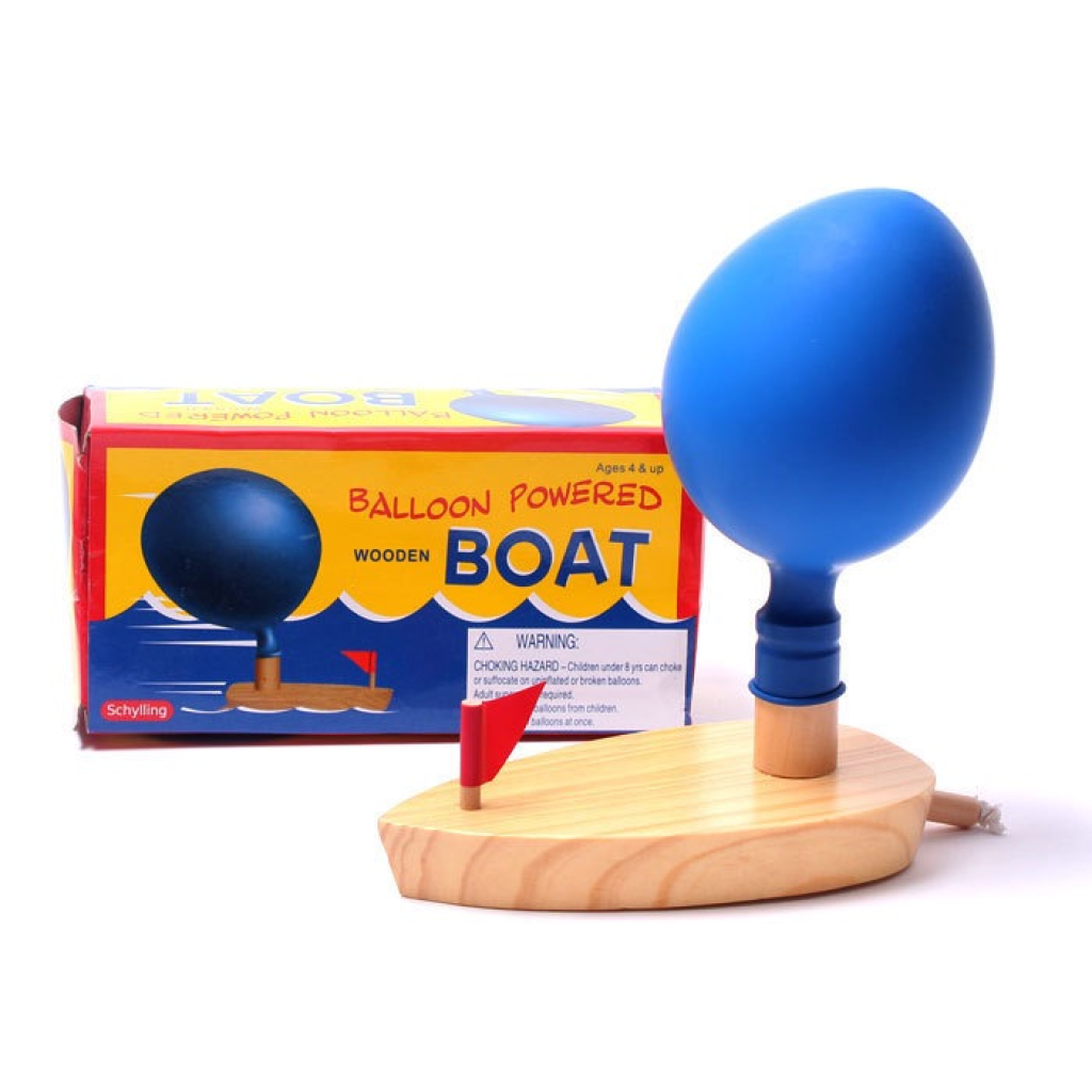 Wooden Balloon Powered Boat