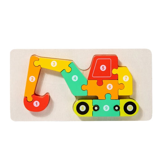 Wooden  Ecavator Puzzle For Kid
