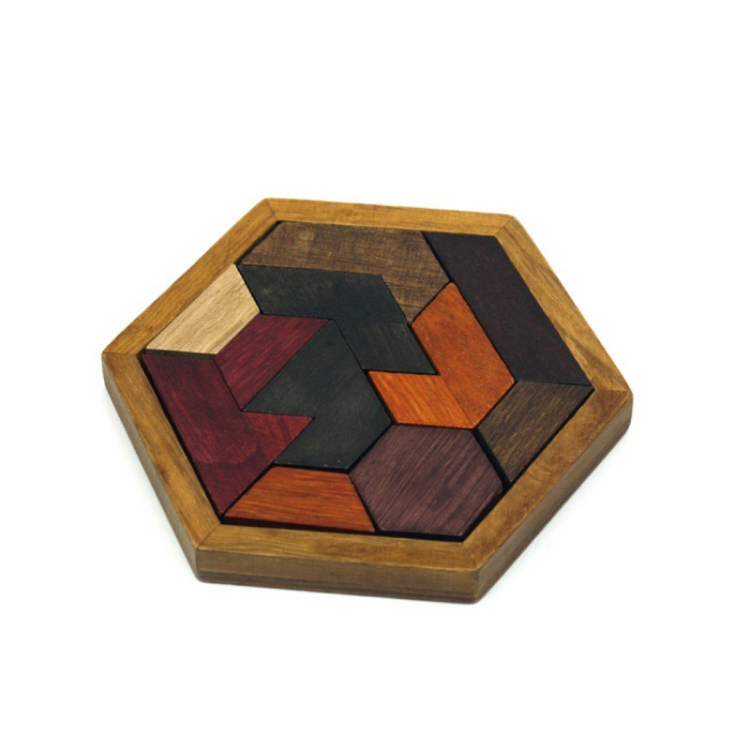 Wooden Hexagon Jigsaw Puzzles