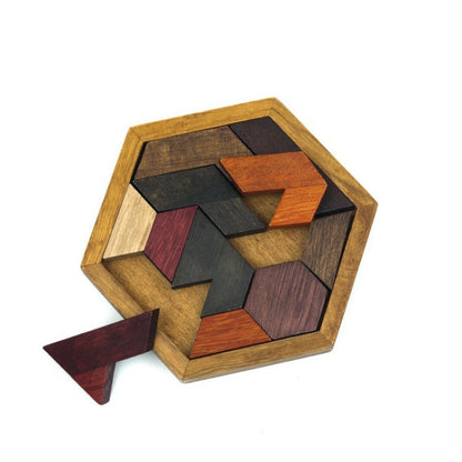 Wooden Hexagon Jigsaw Puzzles