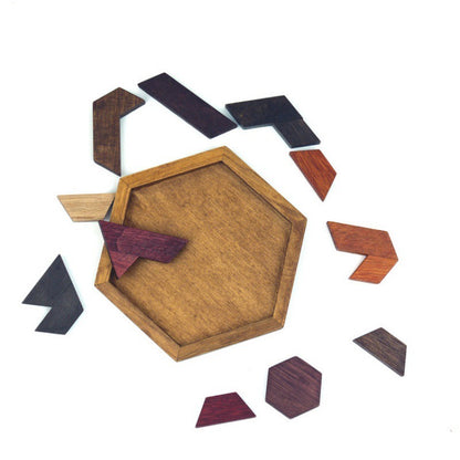 Wooden Hexagon Jigsaw Puzzles