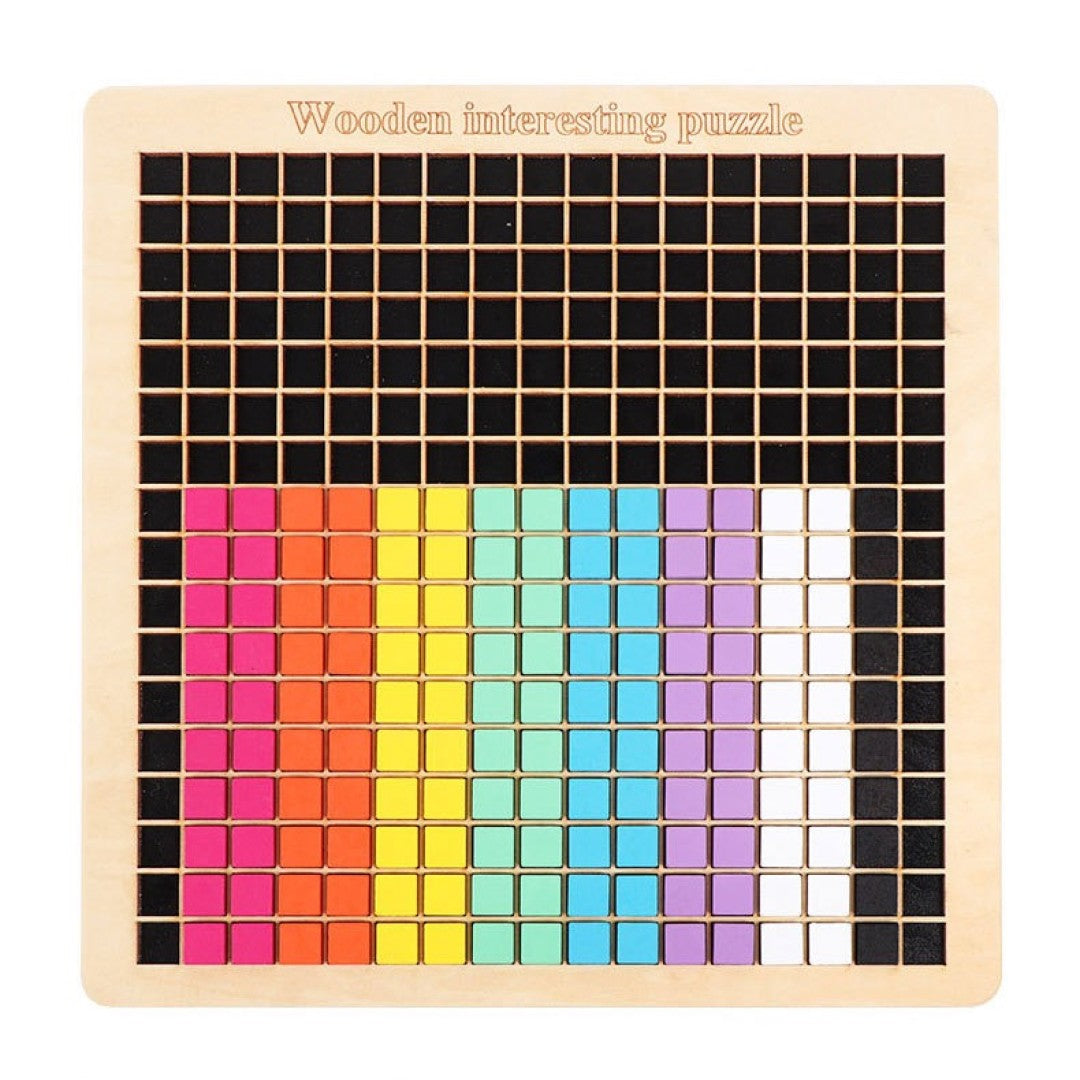 Wooden Mosaic Puzzle 370 pc Pixel Art Montessori Educational Learning Toys