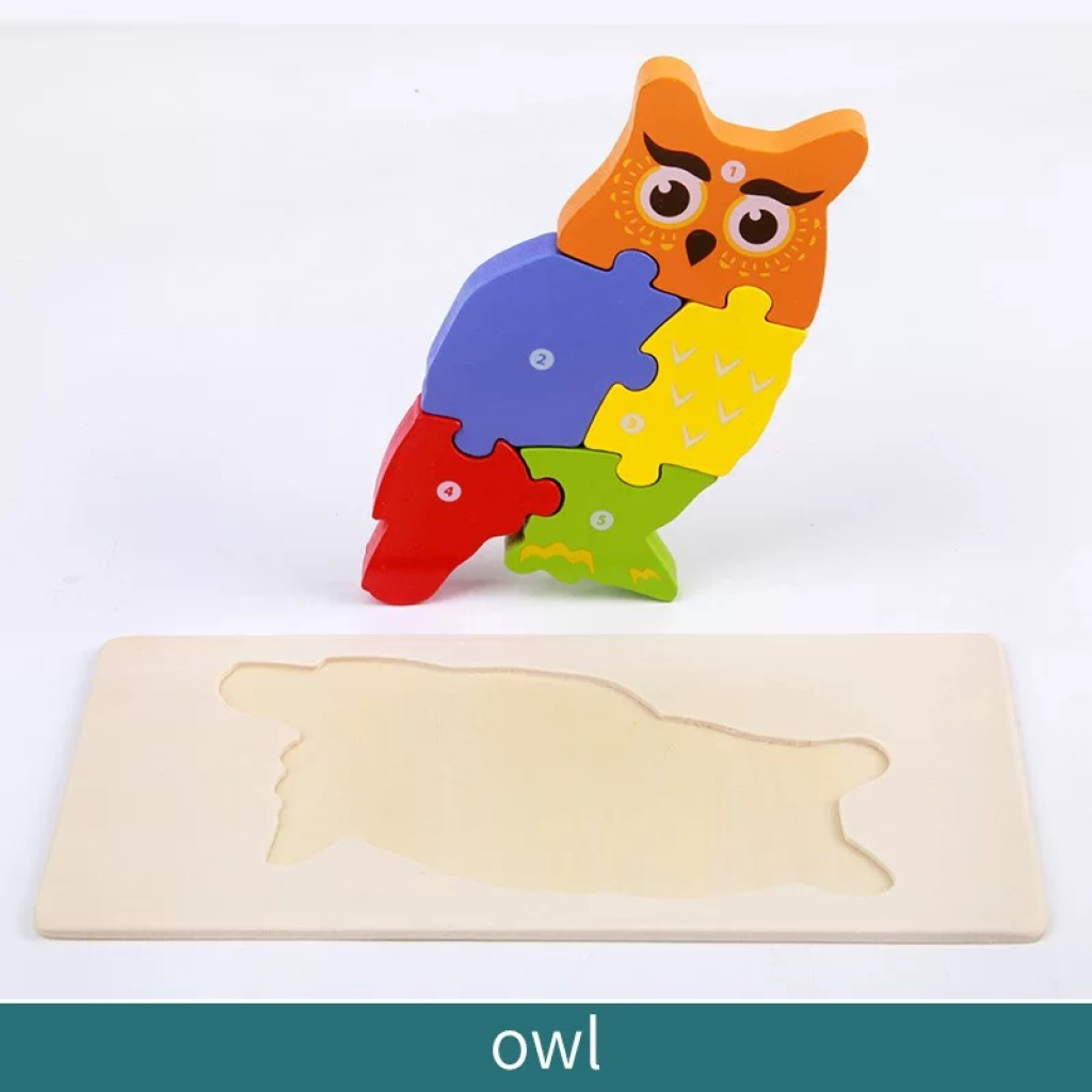 Wooden Owl Puzzle For Kid 5pcs