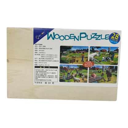 4in1 Wooden Puzzle Animal Farm 28 Pieces