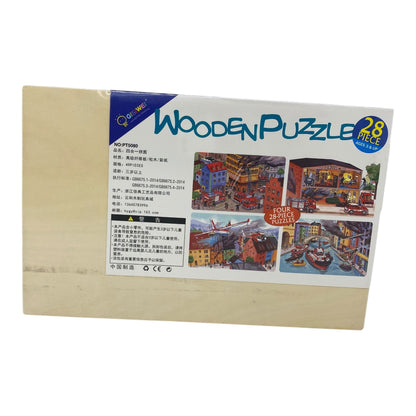 4in1 Wooden Puzzle Fire Fighting Theme 28 Pieces