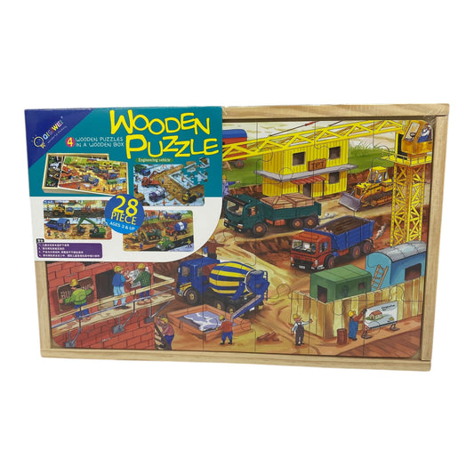 4in1 Wooden Puzzle Construction 28 Pieces