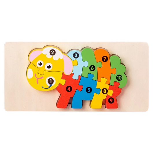 Wooden  Sheep Puzzle For Kid 10pcs