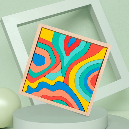 Wooden Topographic Puzzle