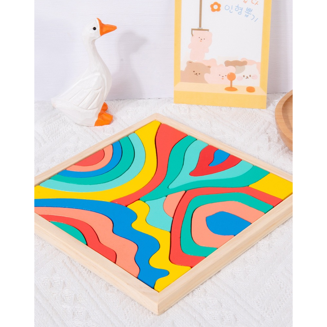 Wooden Topographic Puzzle