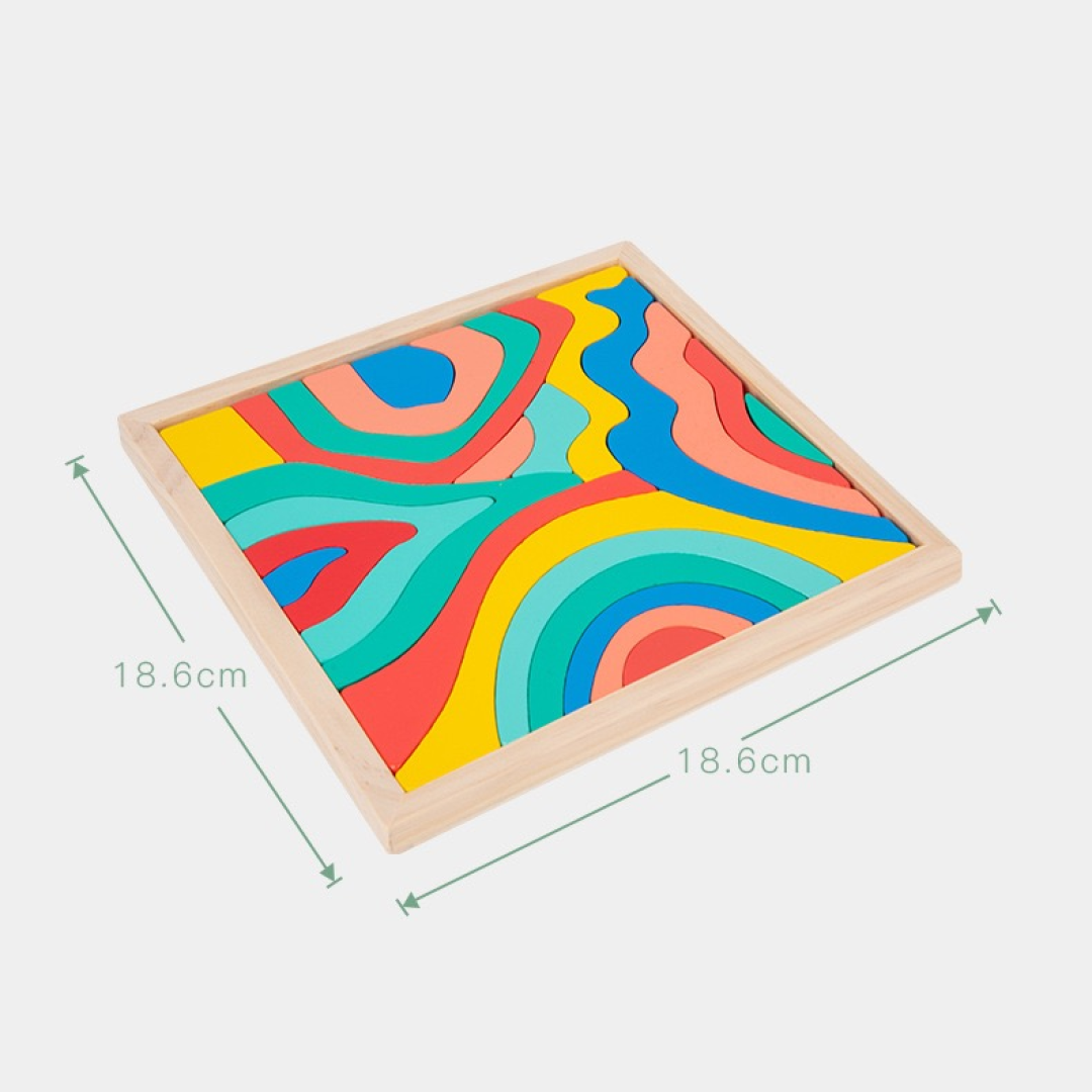 Wooden Topographic Puzzle