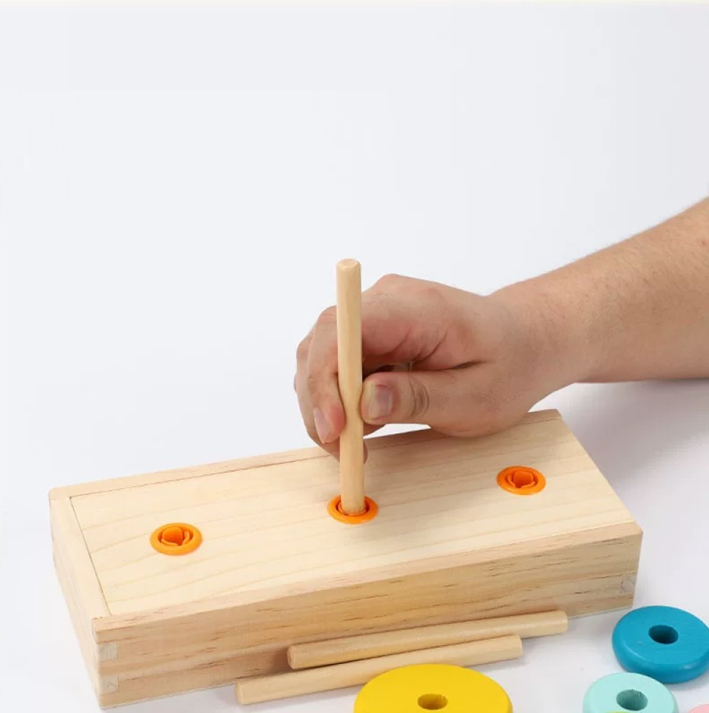Stack Rings Puzzle Wooden Ring Stacker – Boardgames and Puzzles