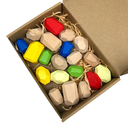 Wooden Stacking Stone 20pcs