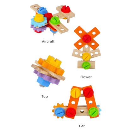 children’s wooden toy toolbox