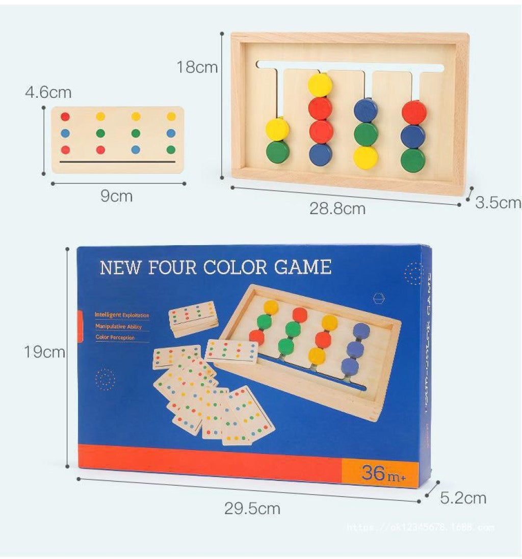 Wooden Four Color Game