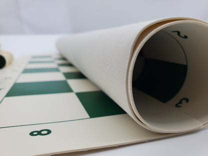 Chess with rollable mat