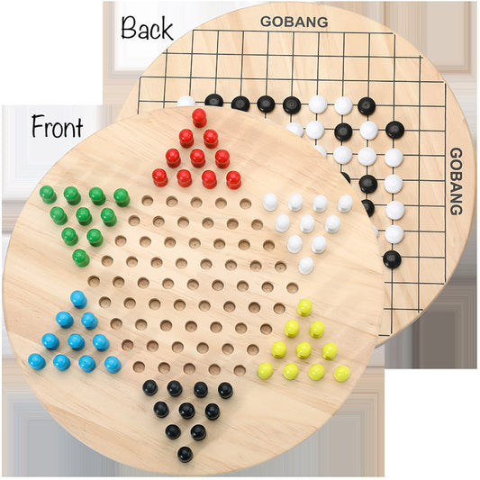 Chinese Checker and Gobang with Wooden Board