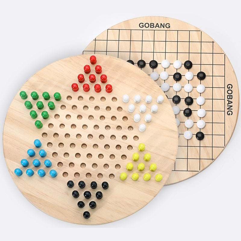 Chinese Checker and Gobang with Wooden Board