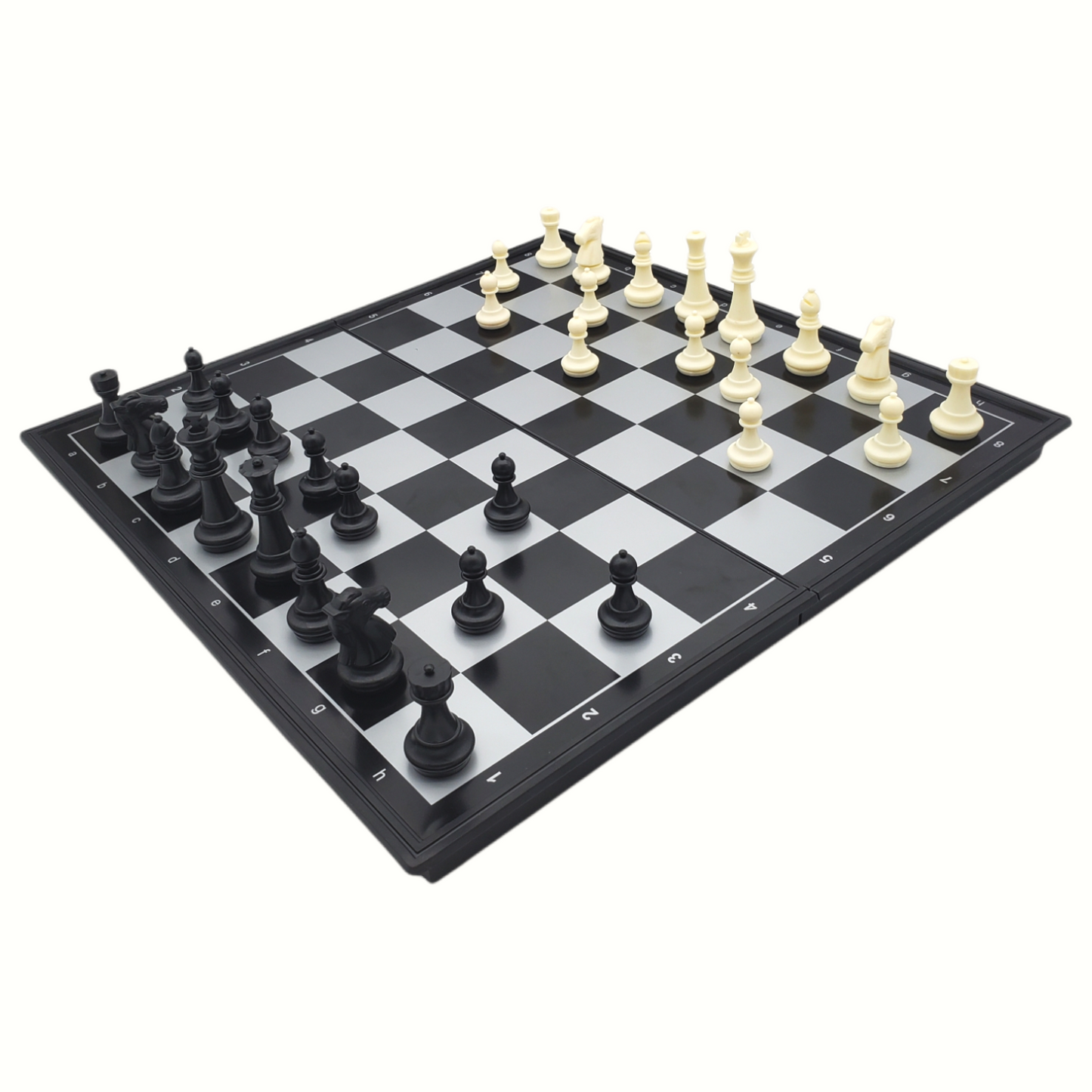 36cm, 32cm and 25cm chess set plastic board and pieces with magnet