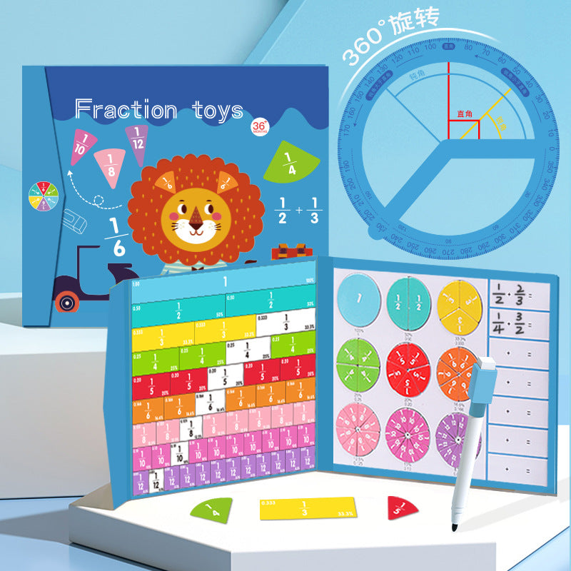 Fraction Toy Math Learning Tools with Magnet – Boardgames and Puzzles