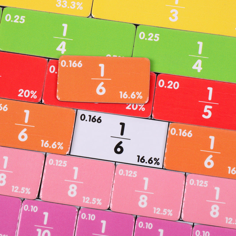 Fraction Toy Math Learning Tools with Magnet – Boardgames and Puzzles