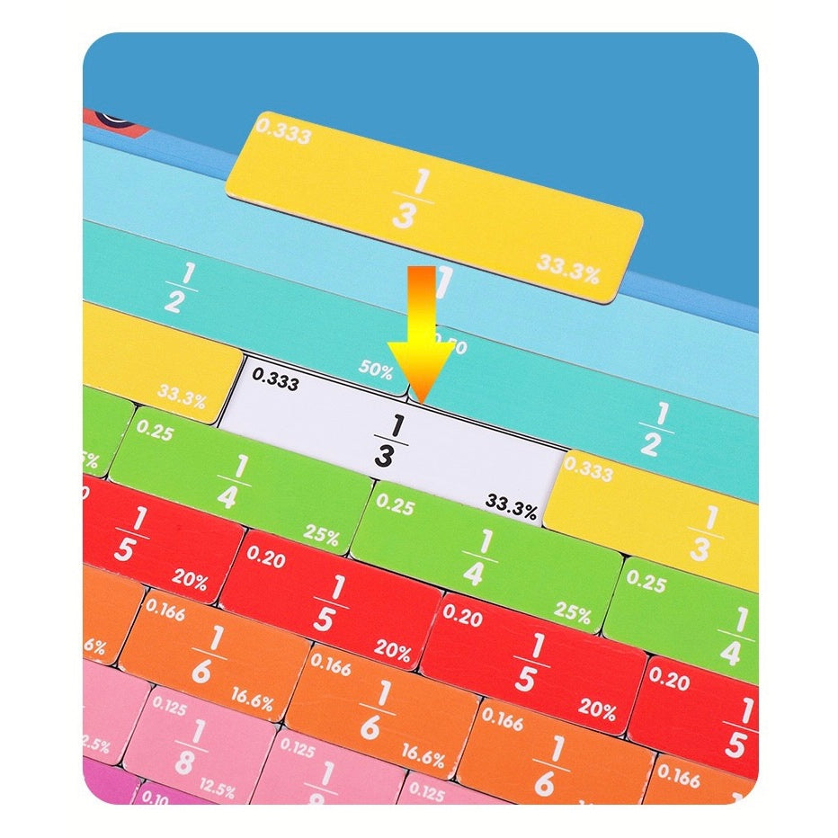 Fraction Toy Math Learning Tools with Magnet – Boardgames and Puzzles