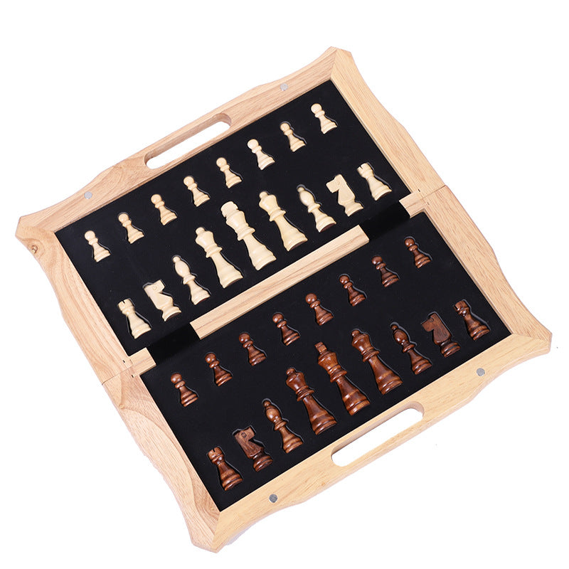 Wooden Chess Board with Handle