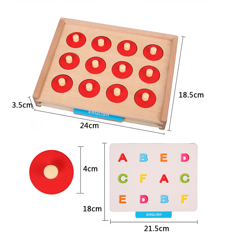 Memory Matching Game Wooden Board