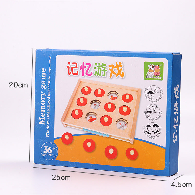 Memory Matching Game Wooden Board