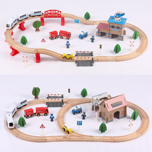 Wood Car Rail Track