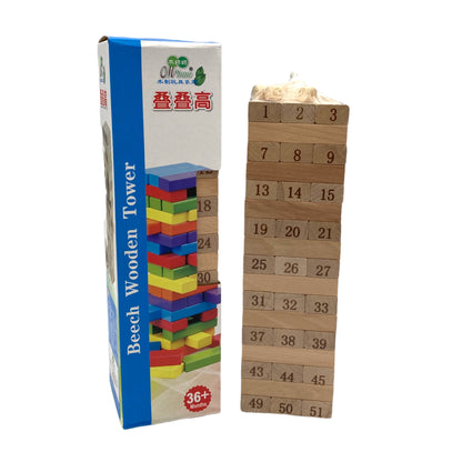 Wooden Jenga with Numbers