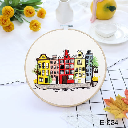 Embroidery Kits European Buildings