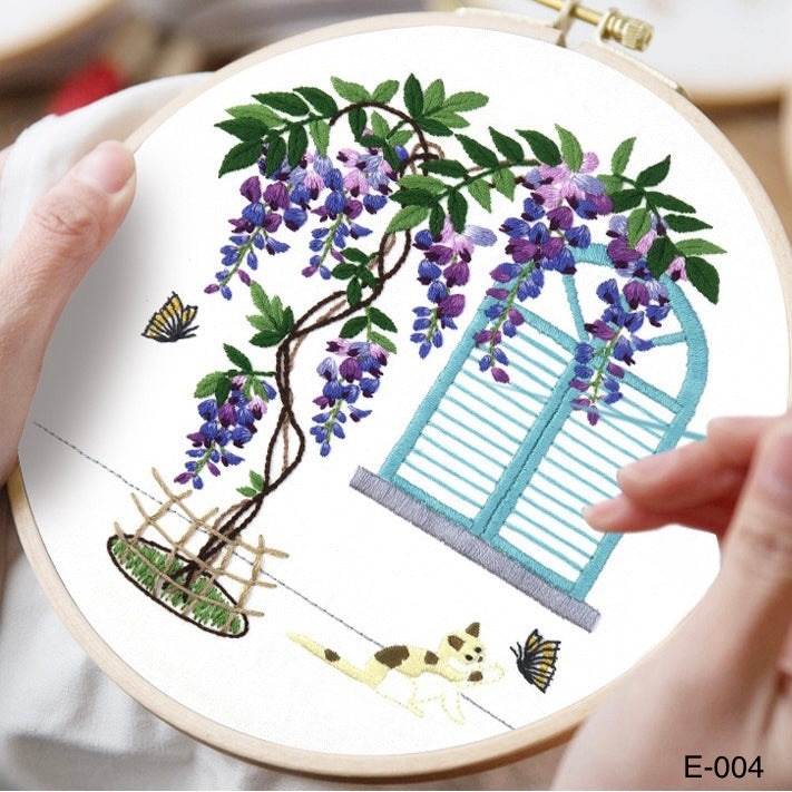 Embroidery Starter Kits European-Style Garden Plants