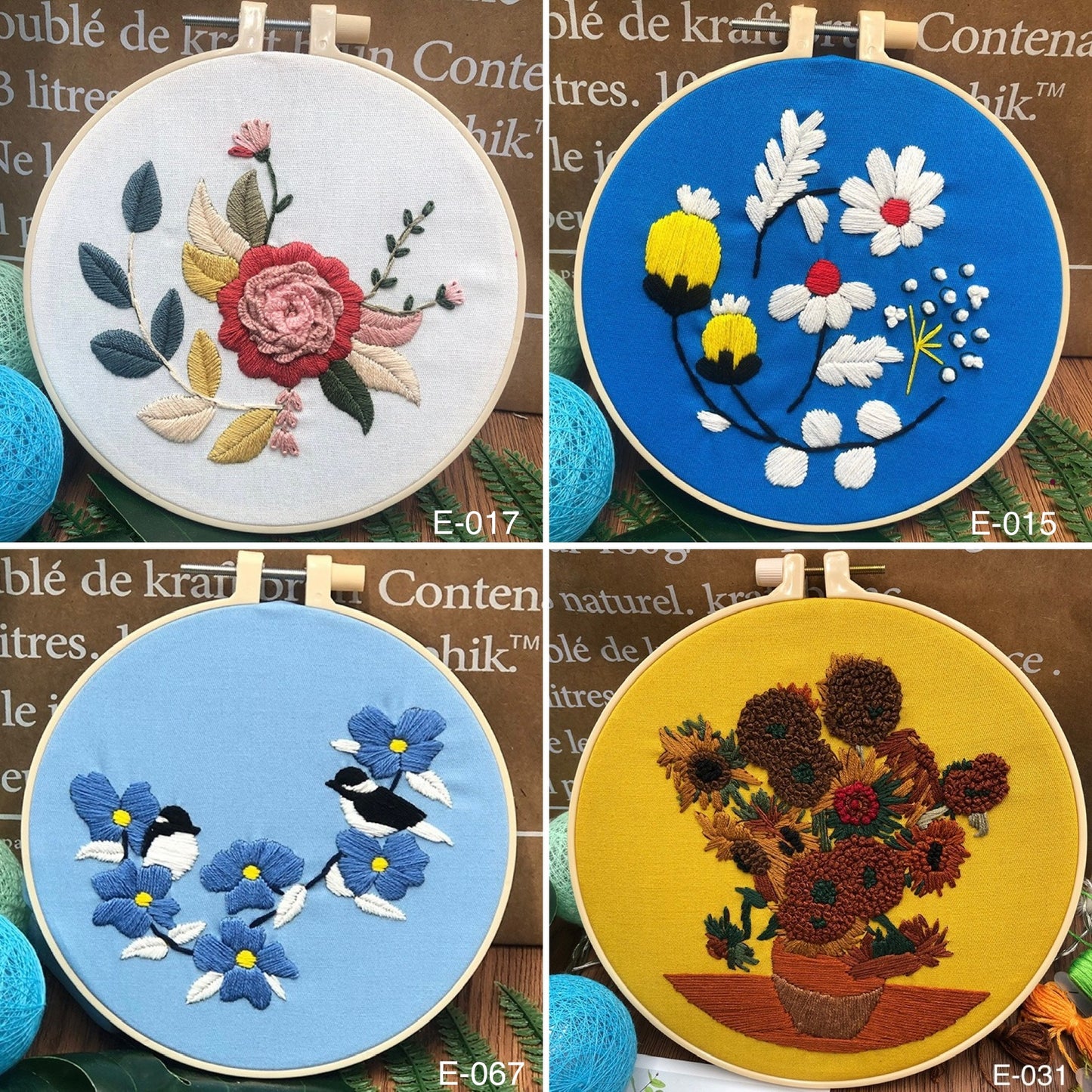 Embroidery Kits Modern Flower