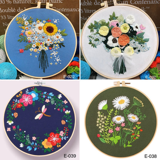 Embroidery Kits Flower Bouquets