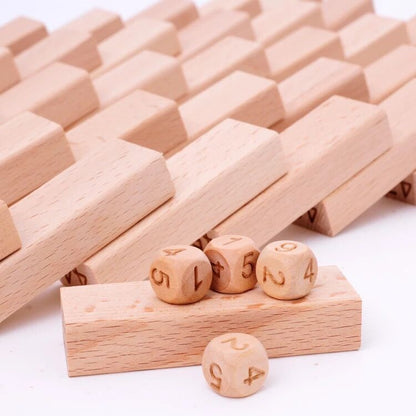 Wooden Jenga with Numbers