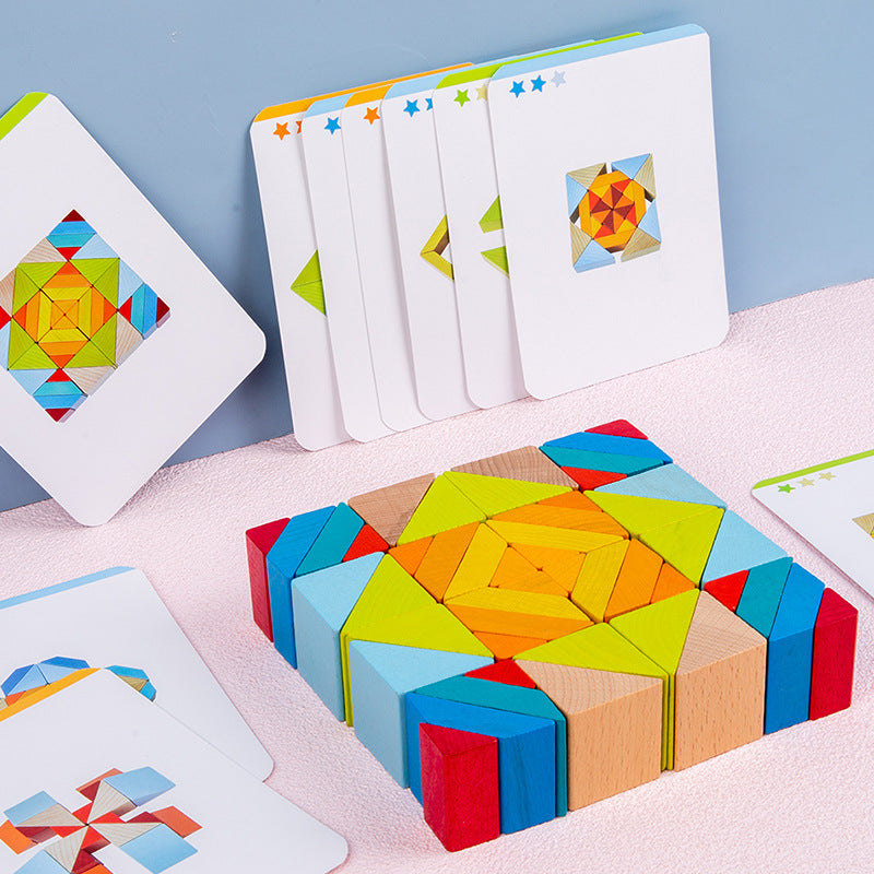 Geometric Math Puzzle Geometry Wood Puzzle – Boardgames and Puzzles