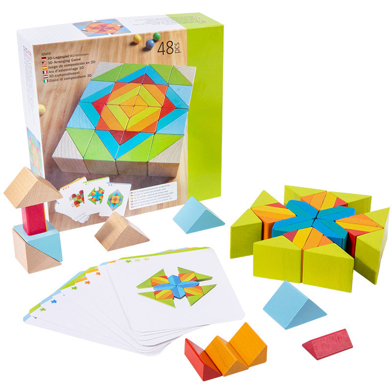 Geometric Math Puzzle Geometry Wood Puzzle – Boardgames and Puzzles