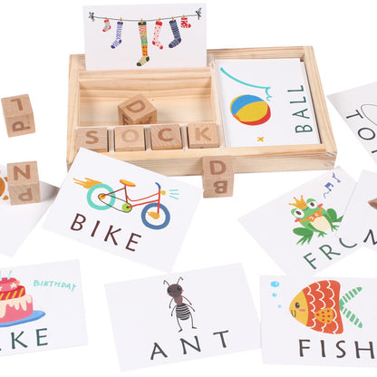 Wooden Spelling Alphabet Blocks