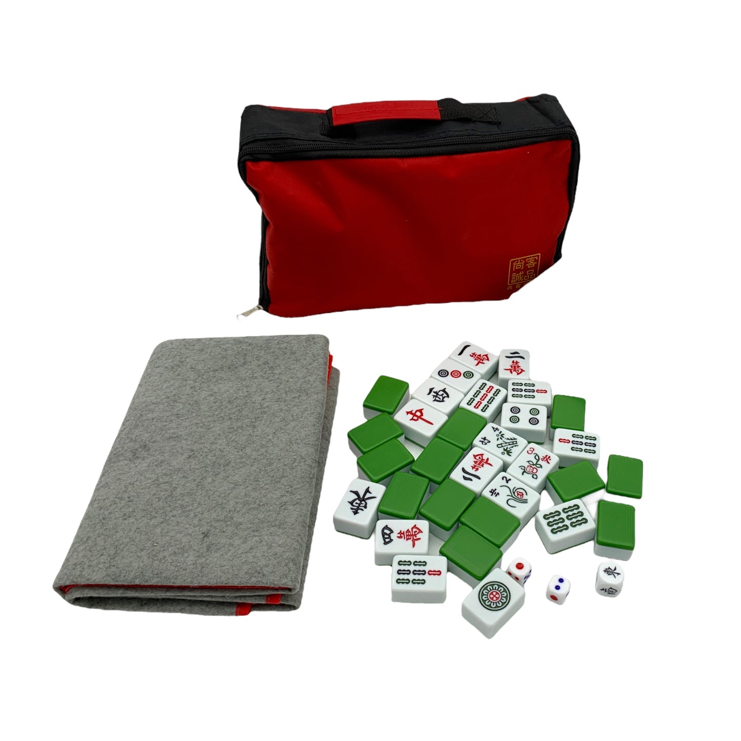 Mahjong With Red Bag 42mm 144 Tiles