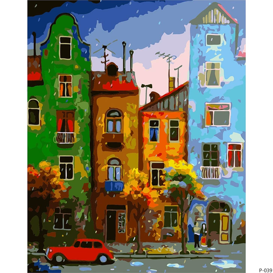 Colorful building Painting