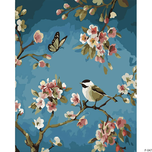 Sparrow and Butterfly Painting