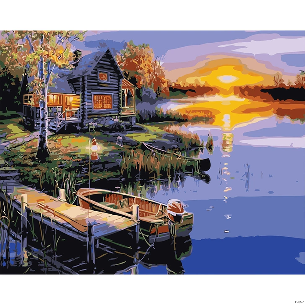 Sunset Lake Painting