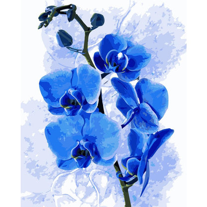 Blue Orchid Painting