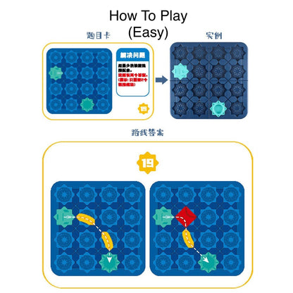 Logical Road Builder -Road Maze Board 118 Challenges