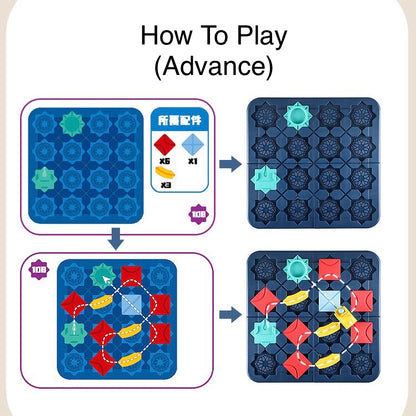 Logical Road Builder -Road Maze Board 118 Challenges